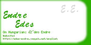 endre edes business card